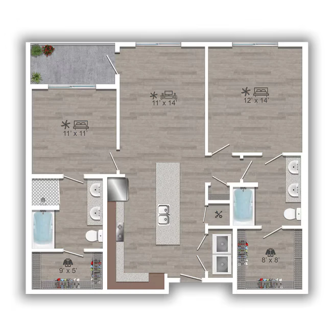 2 A 1423 floor plan